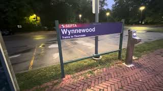 Amtrak Keystone train 653 SEPTA train 5348 Wynnewood Pennsylvania 9272024 [upl. by Erual]