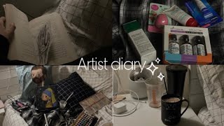 Artist diary vlog  iHerb unboxing 📦 amp another diary stuff [upl. by Cheke244]