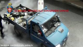 Italy Varese Payment terminal theft at the Gas station [upl. by Nerita141]