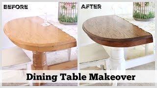 Dining Table Makeover  How To Refinish A Table [upl. by Akihsay717]