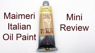 Maimeri Italian Oil Paint Mini Review  White Earth from Carerra vs Titanium White [upl. by Soigroeg]