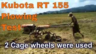 Kubota RT155 140 plowing testing fuel consumption test how to test field efficiency plowing VDO [upl. by Rizzo332]