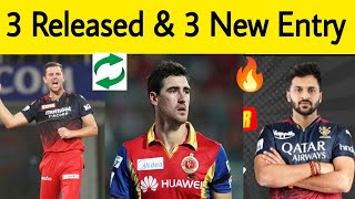 IPL 2024  RCB Signed 3 New Players amp Released 3 Players  Starc in RCB  Cameron Green rcb ipl [upl. by Russell]