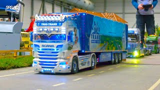 SUPER LONG RC COMPILATION PART 1  HEAVY HAULAGE SCANIA LESU 945  SWISS SCALE TRUCKING [upl. by Chambers]