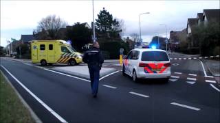 PRIMEUR amp bijna aanrijding prio 1 A1 Gebouwbrand woning meterkast Vlotlaan 9 Monster [upl. by Sherar]