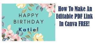 How To Make An Editable Printable In Canva FREE [upl. by Llewxam]