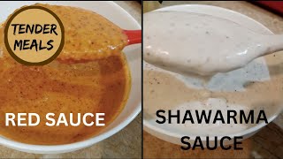 Quick Shawarma Sauce  Red Sauce Recipe  Tahini Sauce Recipe [upl. by Nilcaj]