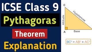 Pythagoras Theorem  ICSE Class 9  Chapter 12 Pythagoras Theorem ICSE Class 9 [upl. by Letha]