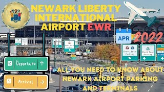 Newark Airport ✈️ EWRTour April 2022 Parking and All Terminals Drive Through Must Watch NYNJ [upl. by Ethelred]