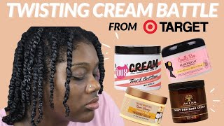 Trying Affordable Twisting Creams from Target WHICH IS THE BEST TWISTING CREAM [upl. by Analaj994]