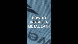 How To Install A Metal Lath [upl. by Wiggins]