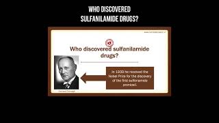 Who discovered sulfanilamide drugs shorts [upl. by Adoh]