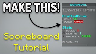 Design an Awesome SCOREBOARD for your Minecraft Server Scoreboard Tutorial [upl. by Llednav567]