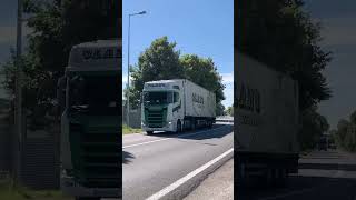 Scania OLANO automobile trucking klaxon trucker truckdriver routier transport trailer [upl. by Publus]