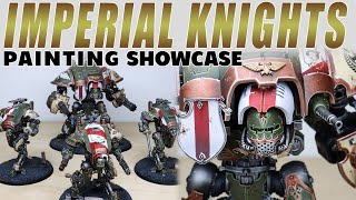 PAINTING SHOWCASE Imperial Knights Warhammer 40k Army Commission [upl. by Brownley]