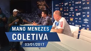 03012018  Coletiva Téc Mano Menezes e VicePres de Futebol Itair Machado [upl. by Llewellyn379]