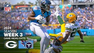 Green Bay Packers Vs Tennessee Titans Game Highlights  NFL 2024 Week 3 [upl. by Zulema]