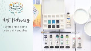 Art Delivery  unboxing exciting new paint supplies [upl. by Athalie]