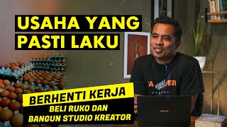 Berhenti Kerja Gaji Besar  Kebeli ruko dan bangun studio creator dari usaha jualan telur [upl. by Strader]