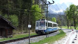 Bayerische Zugspitzbahn Wagen 1214  Talfahrt zw Eibsee und Grainau [upl. by Zulch]