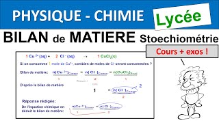 Stoechiométrie et bilan de matière Terminale et 1ère spécialité physique chimie et seconde [upl. by Einnor449]