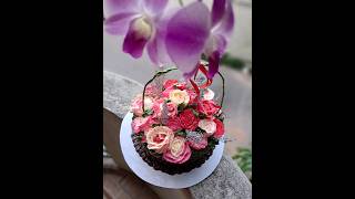 Flower Basket Cake day of batch no 57 flowerbasketcake buttercremflower birthdaycake [upl. by Ainorev709]