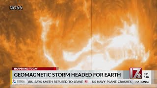 Geomagnetic storm headed for Earth [upl. by Graig]