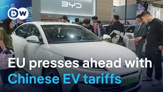 EU greenlights tariffs for Chinese electric vehicles  DW News [upl. by Ailalue251]