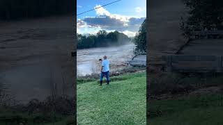 Tennessee bridge collapses into river amid Helene flooding [upl. by Notnilk]