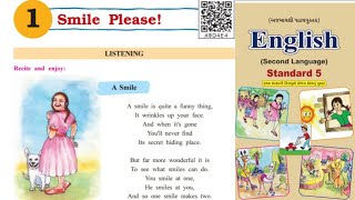 STD 5 ENGLISH UNIT 1 SMILE PLEASE [upl. by Nalek928]