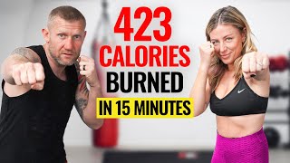 15 Minute Boxing Workout at Home  Boxercise [upl. by Fiester]