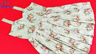 DIY Designer Step Wali Frock Cutting and Stitching  Trendy Kurti Frock Dress Tutorial in Hindi [upl. by Lonni825]