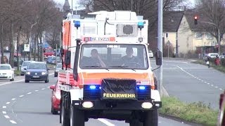 Einsatzfahrten zum Großbrand in Hagen am 10022014 mit besonderen Fahrzeugen [upl. by Eerdna]