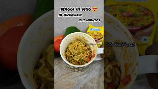 Maggi In Mug In Microwave In 2 Minutes 😍  Does it really work 😮 shorts maggi microwaverecipes [upl. by Epoh]