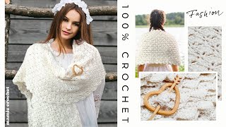 💜 ÉTOLE AU CROCHET quotENJOYquot  UN NUAGE DE DOUCEUR POUR UN ÉTÉ PARFAIT 💖💖💖 💜 TUTO MamieCrochet [upl. by Hiasi]