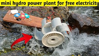 how to make mini hydro power plant at home  build mini hydro power on a small stream [upl. by Evol]