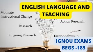 BEGS185…English language and teaching PREVIOUS YEAR QUESTION PAPER [upl. by Eelsew]