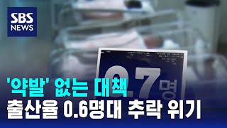 약발 없는 대책…출산율 06명대 추락 위기  SBS [upl. by Hakilam]