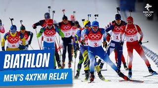 Biathlon  Mens 4x75km Relay  Full Replay  Beijing2022 [upl. by Buatti]