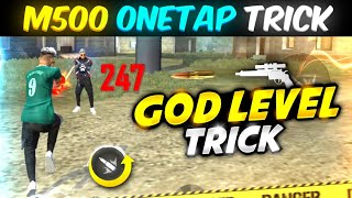 M500 One Tap Headshot Trick 😈  Perfect Aim Lock Trick  Raistar New Auto Headshot Trick Free Fire [upl. by Jeavons739]