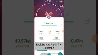 Evolving a shiny Fennekin on Pokémon Go [upl. by Goodard]