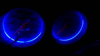 Auto Meter gauges at night blue LED [upl. by Airb71]