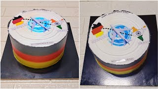 Customized Cassata Cake Travel Cake 🇮🇳to🇩🇪 happy journey cake Nimishas Smart Cooking [upl. by Aubrie]