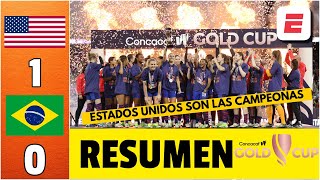 ESTADOS UNIDOS CAMPEONAS de la COPA ORO FEMENINA tras vencer 10 a BRASIL Gol de Lindsey Horan [upl. by Akiam]