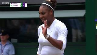 Serena Williams Amazing return of serve Andy Murray Mixed Doubles Return [upl. by Wj]