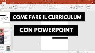 Come fare un curriculum moderno con PowerPoint  2020 [upl. by Rothschild180]