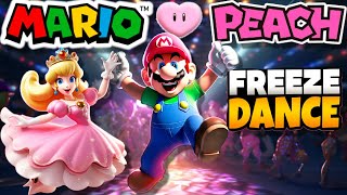 Super Mario Freeze Dance 💘 Just Dance  GoNoodle  Brain Break  Dance Party [upl. by Tlevesor]