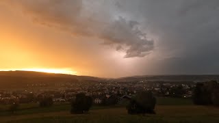 24 August 2023  Gewitter Schälchlihoger Urdorf  1849  2230 Uhr  Version NNW [upl. by Franklyn438]