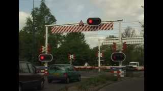 Special dutch railroad crossing  oude ADOB Bilthoven [upl. by Ydur]