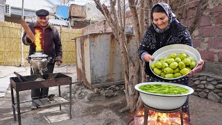 How to Cook Kiwi Jam and Dessert According to a Special Recipe Relaxing Life in Azerbaijan Village [upl. by Okoy963]